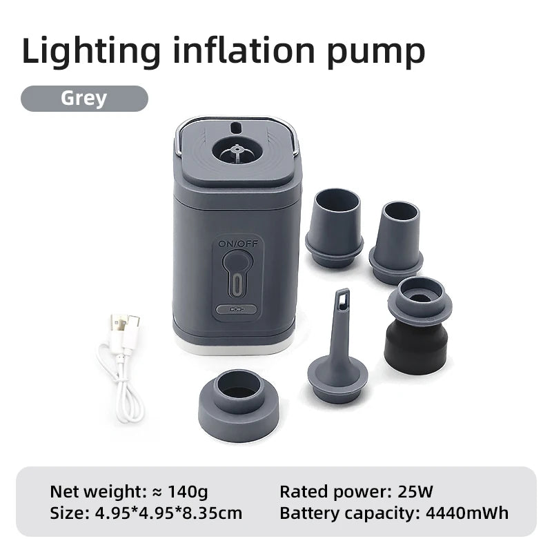 Electric Air Pump Portable Wireless Air Compressor Inflator/Deflator Pumps for Inflatable Cushions Air Beds Boat Swimming Ring