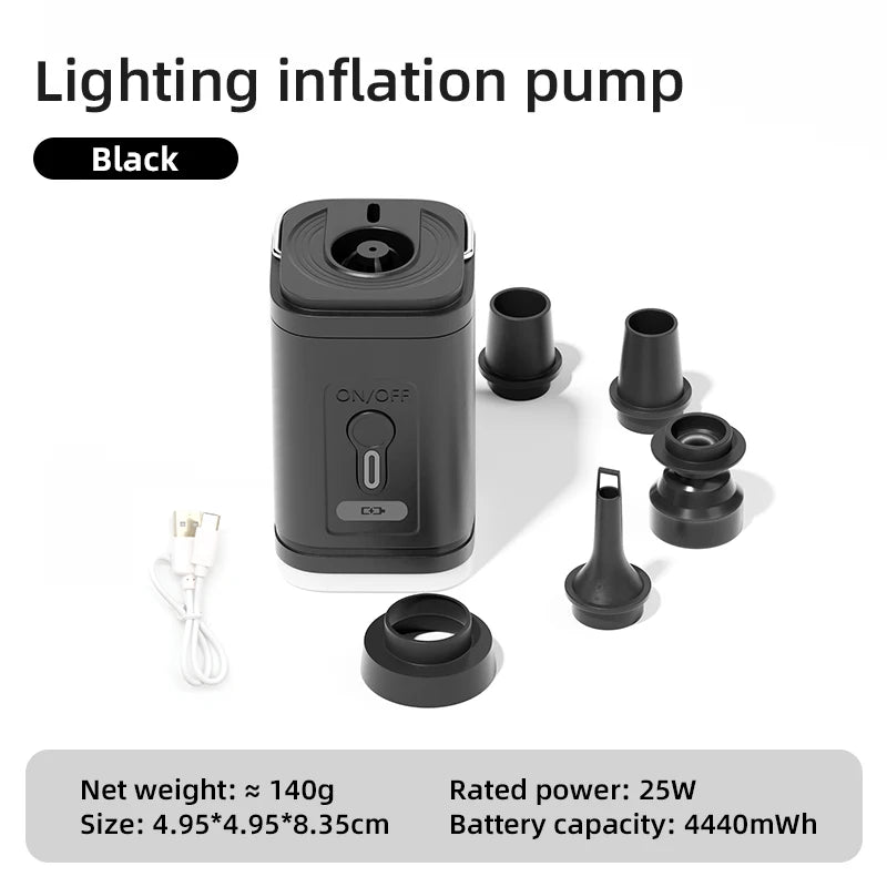 Electric Air Pump Portable Wireless Air Compressor Inflator/Deflator Pumps for Inflatable Cushions Air Beds Boat Swimming Ring