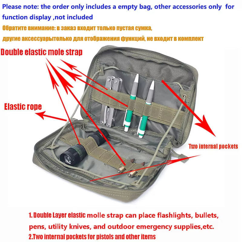 Molle Pouch Bag Medical EMT Tactical Outdoor Emergency Pack Camping Hunting Accessories Utility Multi-Tool Kit EDC Bag